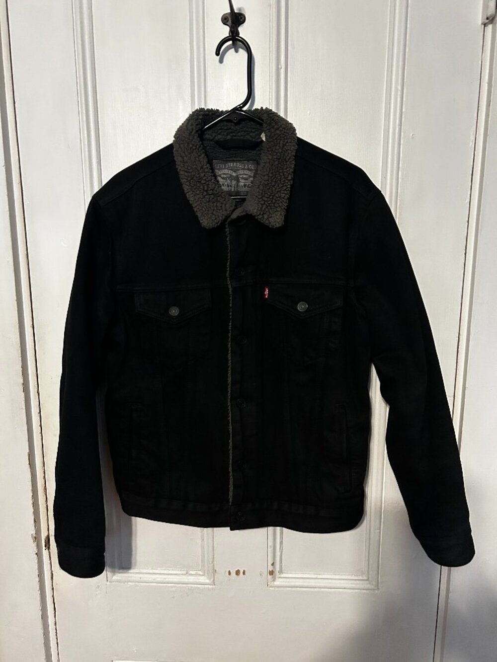 Levis Black Type III Sherpa Trucker Jacket